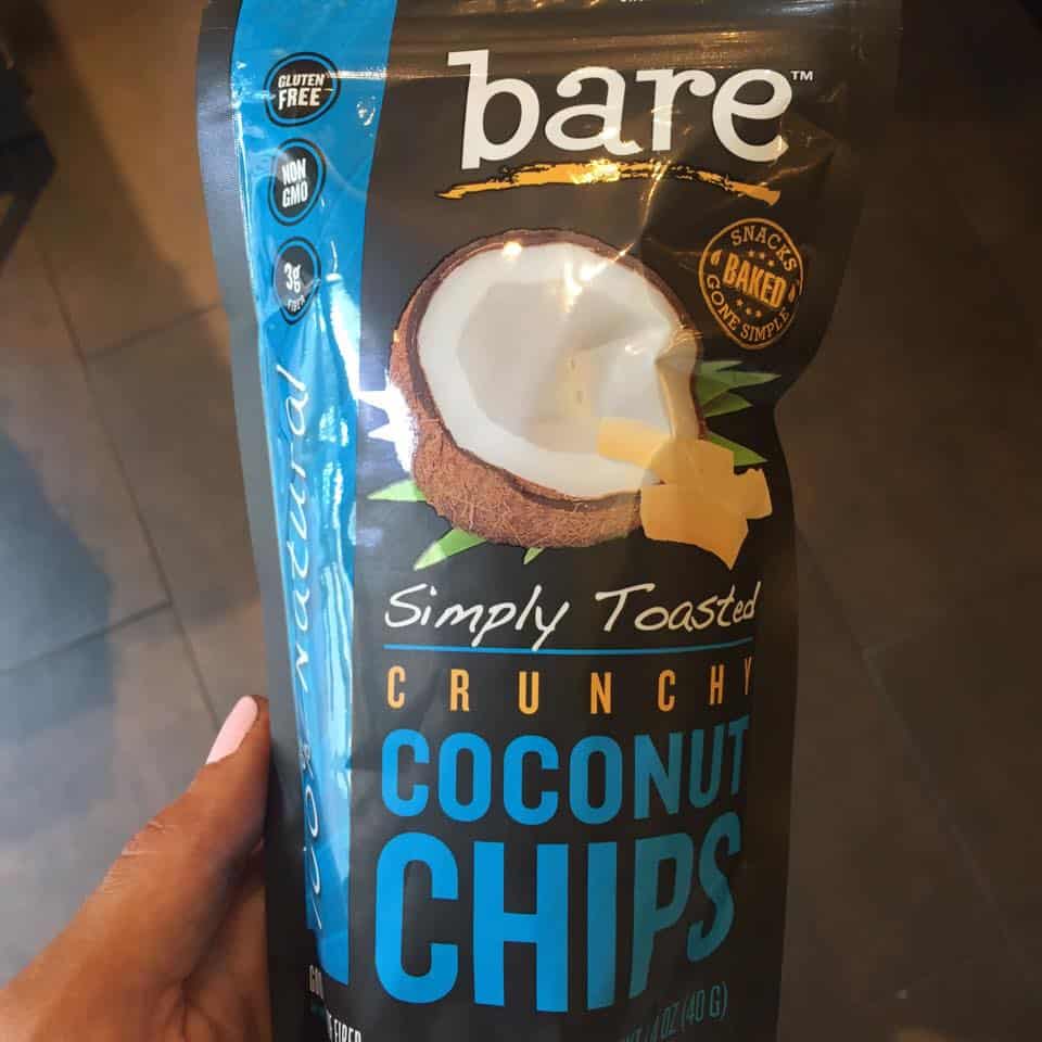 healthy filling snacks, coconut chips, gluten-free snacks