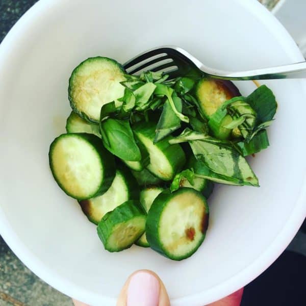 cucumber salad, healthy, easy salad, easy to make salad, nutritious salad,