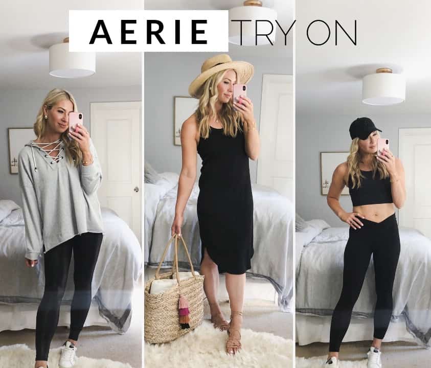 american eagle / aerie try on haul // + some Free People dupes